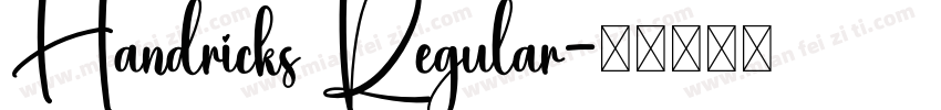 Handricks Regular字体转换